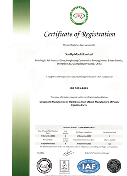ISO 9001：2015 质量管理体系证书